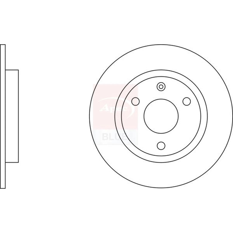 Apec 2 x Solid Front Brake Discs SDK6055-x2