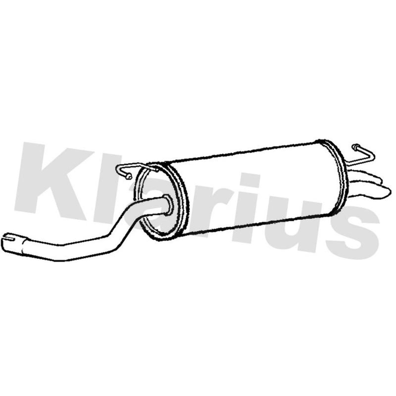 Klarius Box With Tail Pipe Rear VW629K