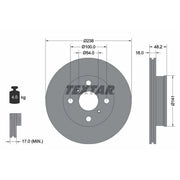 Textar 2 x Vented Front Brake Discs 92055800-x2