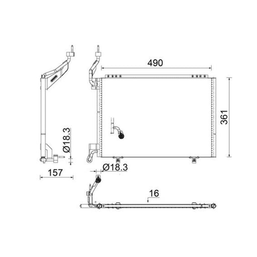 Mahle Air Conditioning Condenser AC 848 000S