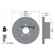 Textar 2 x Vented Front Brake Discs 92113500-x2