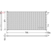 Denso Air Conditioning Condenser fits Ford Tourneo Connect 2002-2013 1.8