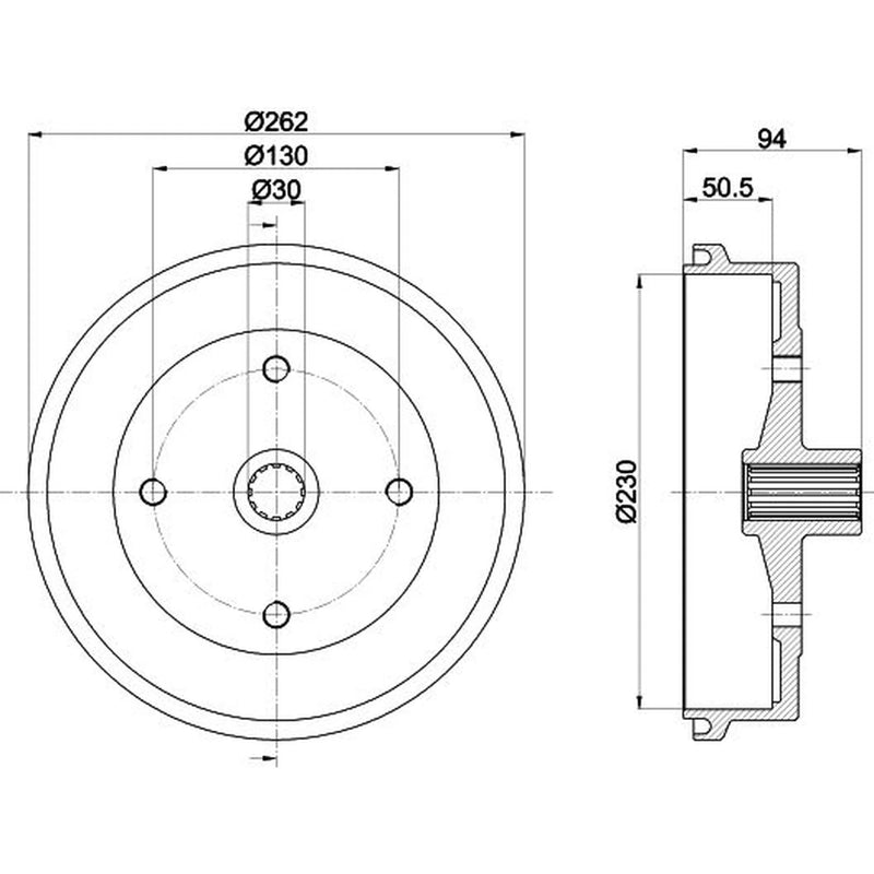 Mintex Brake Drum Assembly Rear MBD295