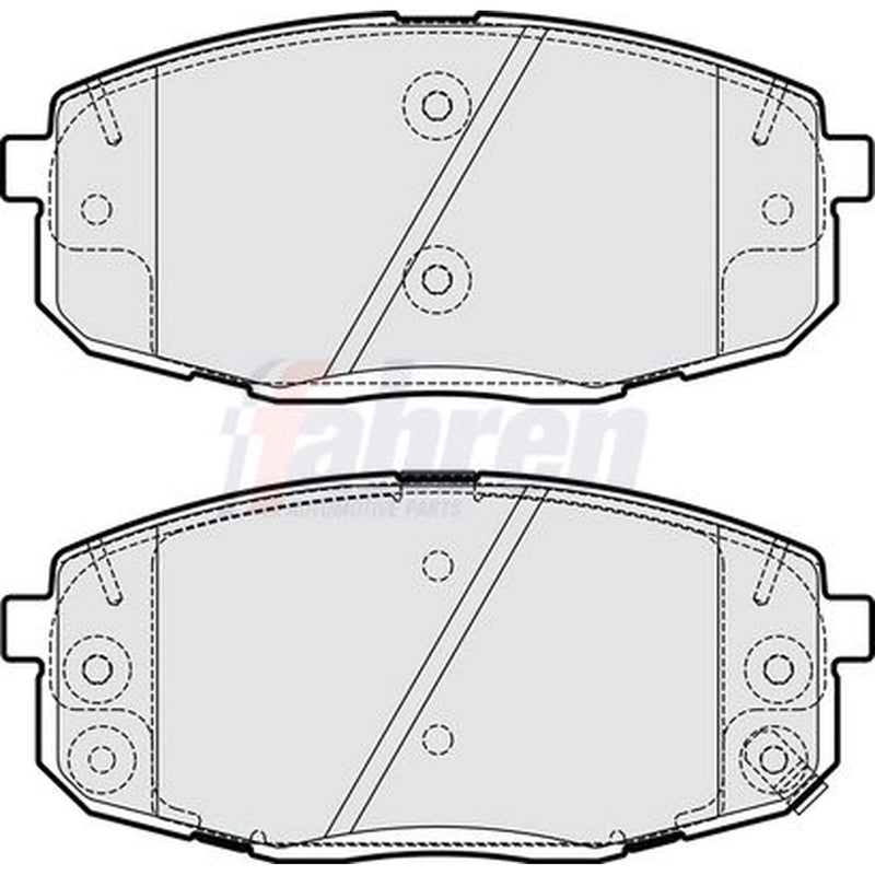 Fahren Front & Rear Pads fits Hyundai Kona 2017-2023 1.0 1.6