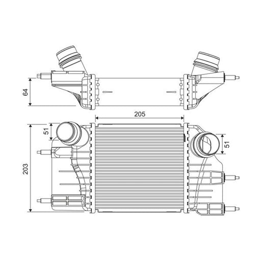 Valeo Intercooler (Charge Air Cooler) 822908