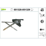 Valeo Electric Window Regulator Lifter Right Front 851329