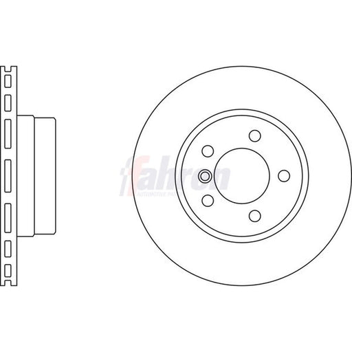 Fahren 2 x Vented Brake Discs fits BMW 5 2003-2010