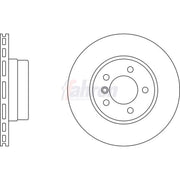 Fahren Front Brake Vented Discs & Pads fits BMW 5 2003-2010