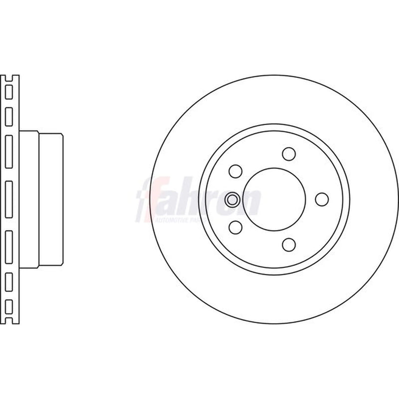 Fahren Front Brake Vented Discs & Pads fits BMW 5 2003-2010