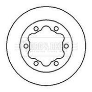 Borg & Beck 2 x Vented Rear Brake Discs BBD5725S-x2