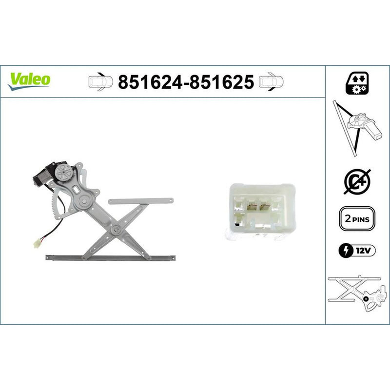Valeo Electric Window Regulator Lifter Right Front 851625