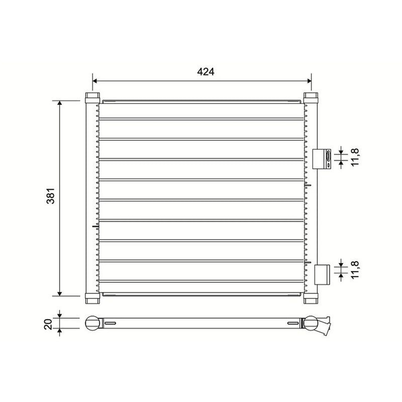 Valeo Air Conditioning Condenser 817225