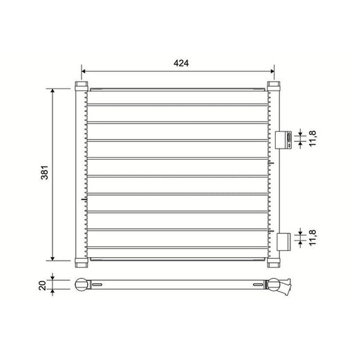 Valeo Air Conditioning Condenser 817225