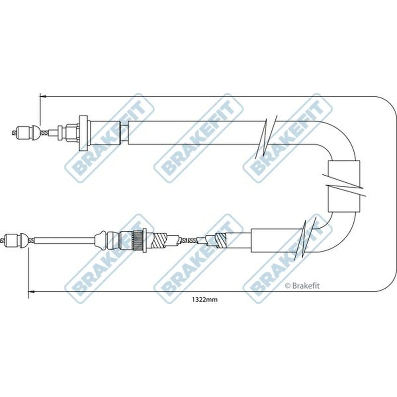 Apec Handbrake Cable Left Rear BBC3364