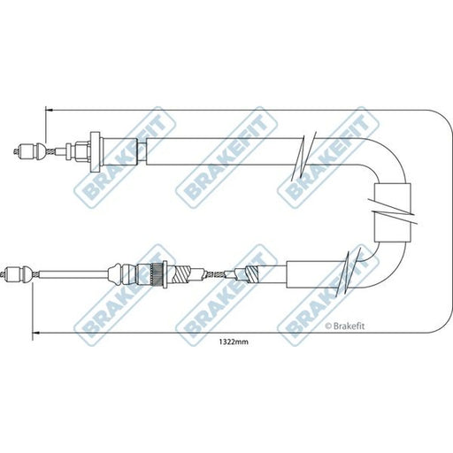 Apec Handbrake Cable Left Rear BBC3364