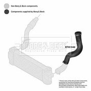 Borg & Beck Intercooler Turbo Charge Air Hose BTH1546