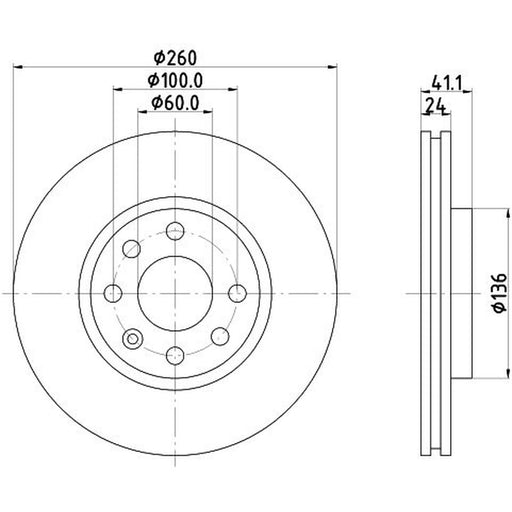 Mintex Mintex Front Brake Disc Kit MDK0150