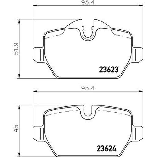 DON Rear Brake Pad Set PCP1118