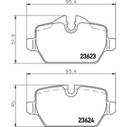 Mintex Rear Brake Pad Set MDB2681