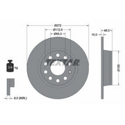 Textar 2 x Solid Rear Brake Discs 92224903-x2