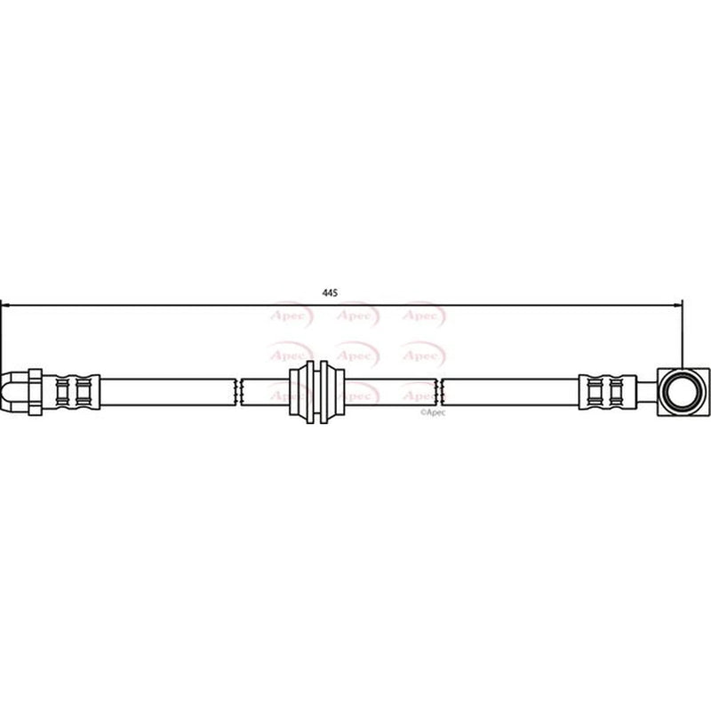 Apec Brake Hydraulic Hose Line Rear HOS3191