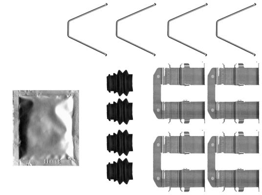 Textar Brake Pad Accessory Fitting Kit Rear 82552700