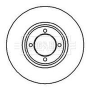 Borg & Beck 2 x Solid Front Brake Discs BBD4724-x2