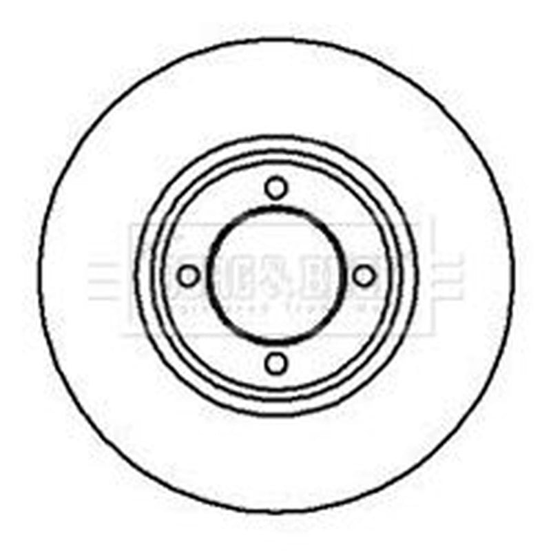 Borg & Beck 2 x Solid Front Brake Discs BBD4724-x2