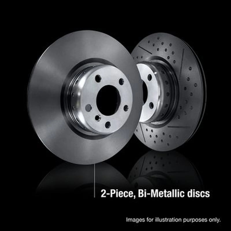 Apec 2 x Two-Piece Rear Brake Disc Brake Discs DSK3352B-x2