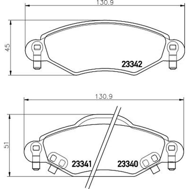 Mintex Front Brake Pad Set MDB2609