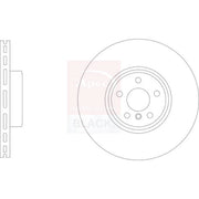 Apec 2 x Front Vented Brake Discs DSK3325