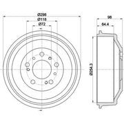 Mintex Brake Drum Assembly Rear MBD041
