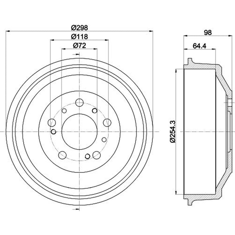 Mintex Brake Drum Assembly Rear MBD041