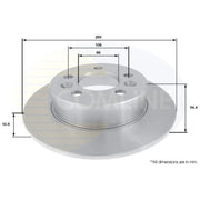 Comline 2 x Solid Rear Brake Discs ADC1542-x2