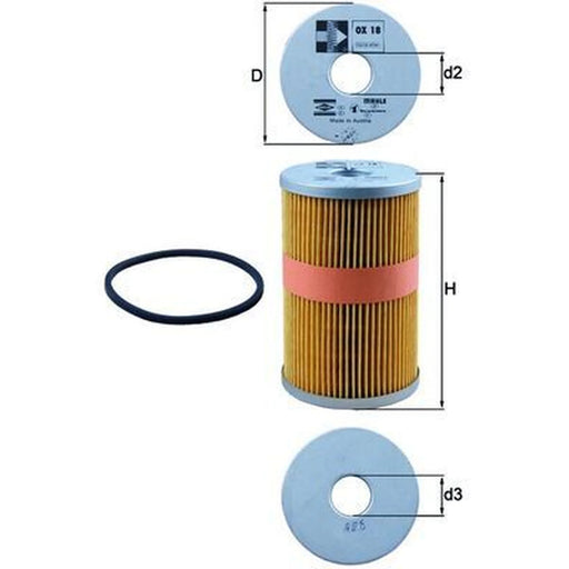 Mahle Engine Oil Filter OX 18D