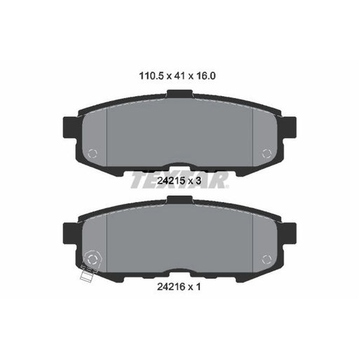 Textar Rear Brake Pad Set 2421501