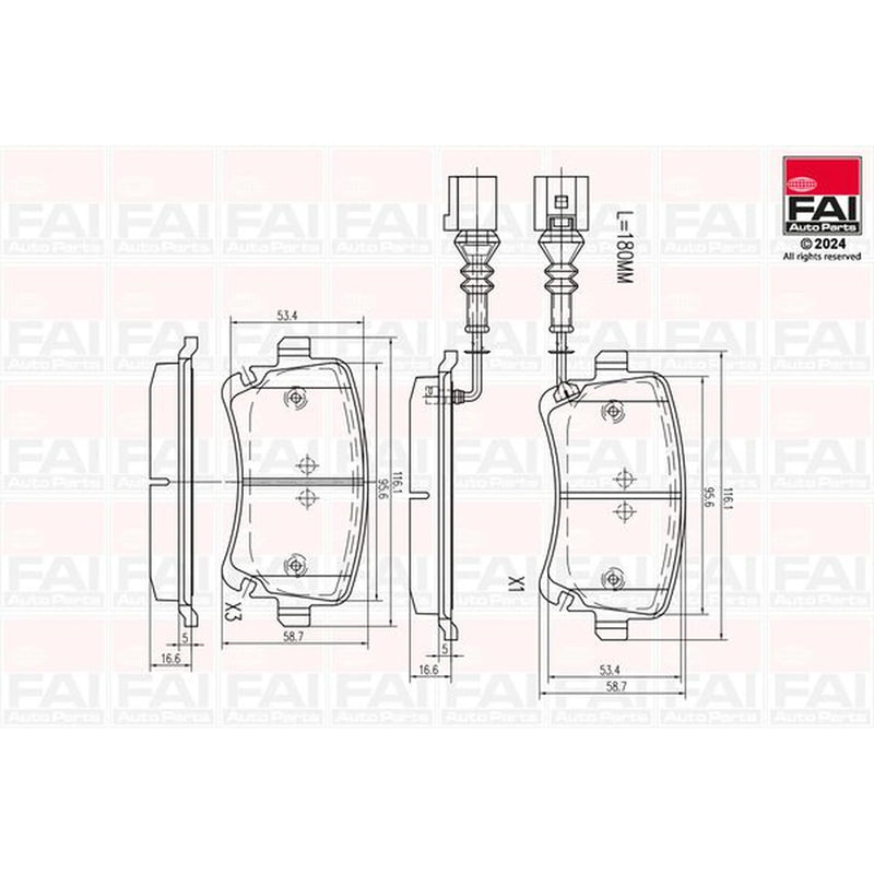 FAI Rear Brake Pad Set BP162