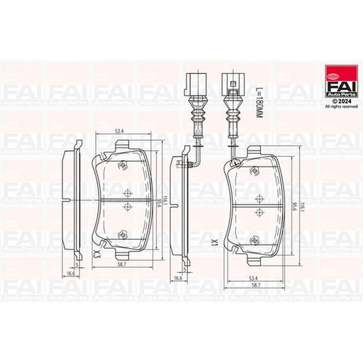FAI Rear Brake Pad Set BP162