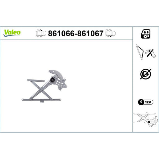 Valeo Electric Window Regulator Lifter Right Front 861067