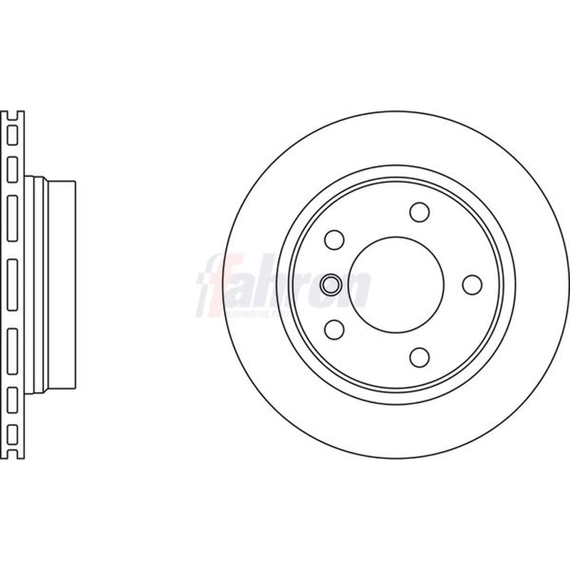 Fahren 2 x Vented Rear Brake Discs FBD6163-x2