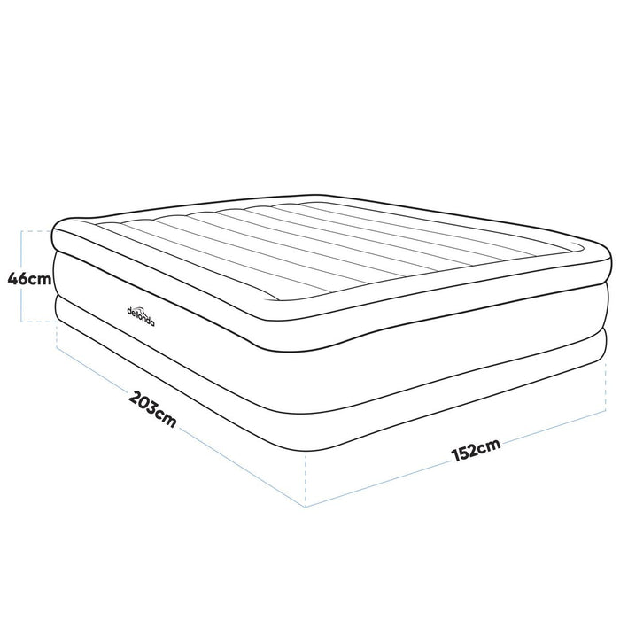 Dellonda Raised Air Bed with Built-in Electric Pump & Storage Bag - Queen - Dellonda - Van Life Living