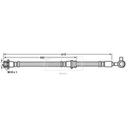 Borg & Beck Brake Hydraulic Hose Line Front Right BBH7663