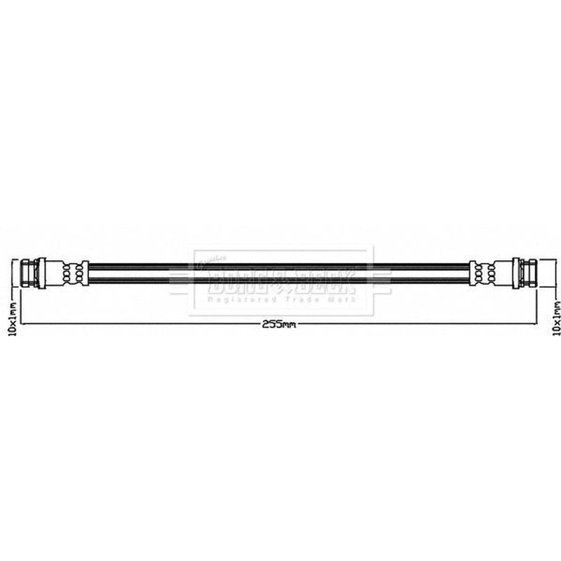 Borg & Beck Brake Hydraulic Hose Line Rear Right BBH8247