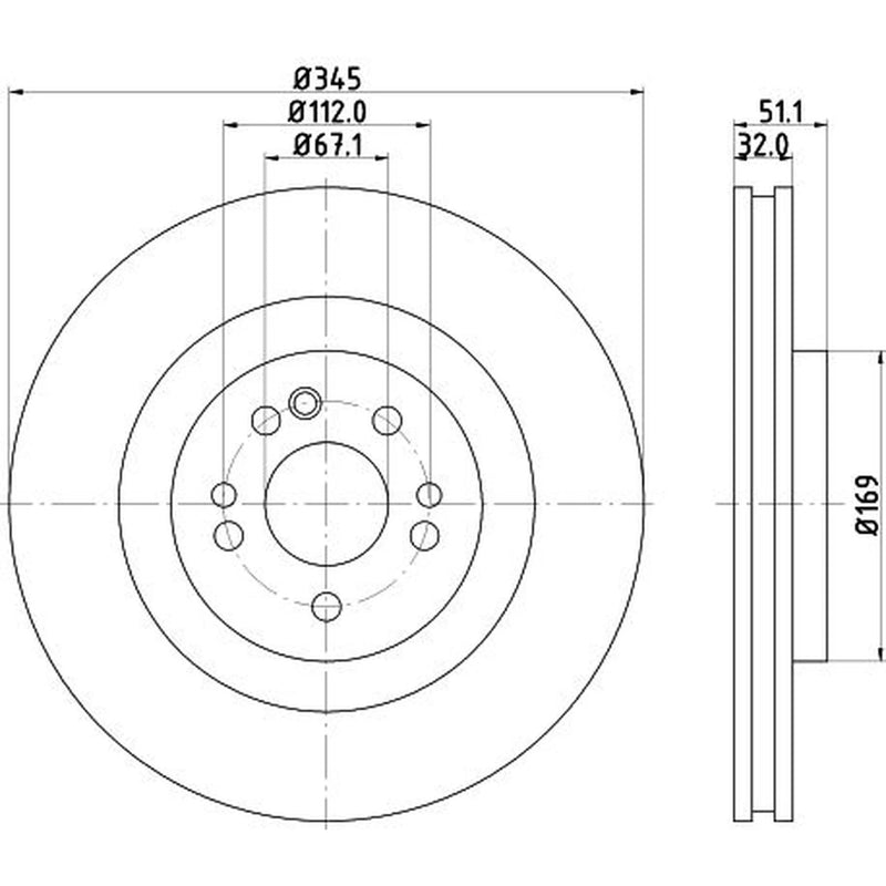 Mintex 2 x Vented Front Brake Discs MDC1467