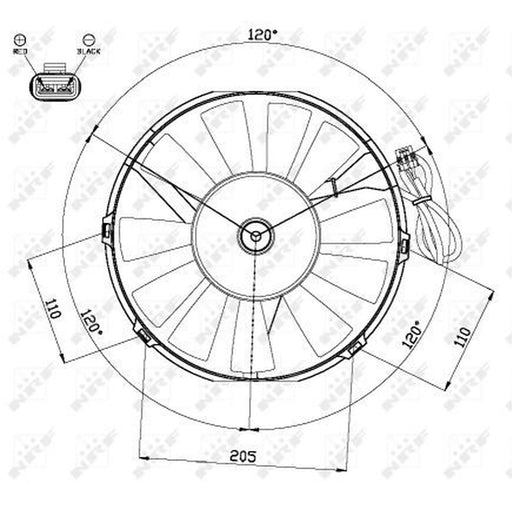 NRF Engine Cooling Fan Left 47467
