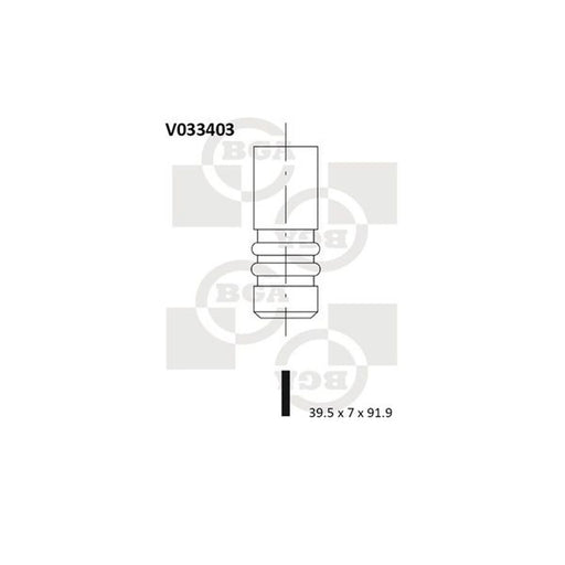 BGA Engine Intake Valve 39mm Head V033403