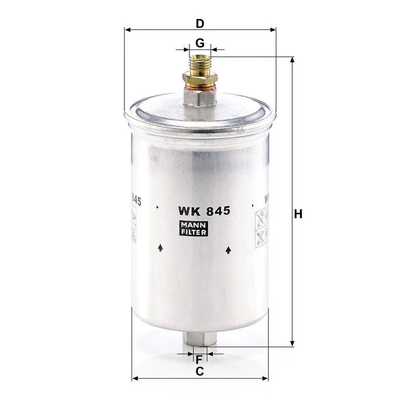 MANN-FILTER Fuel Filter Element WK 845
