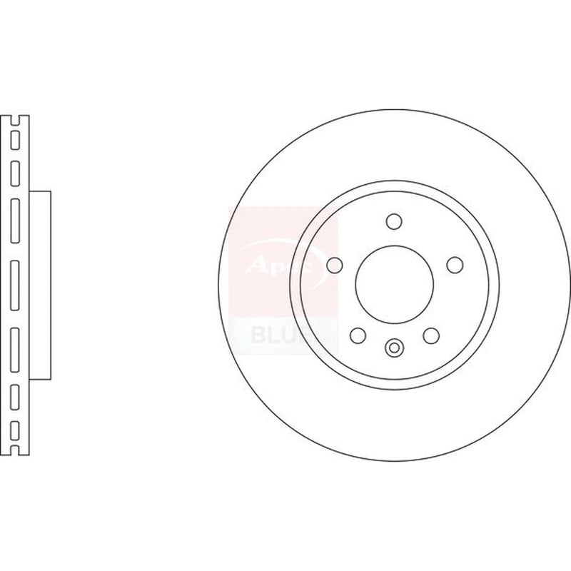 Apec 2 x Vented Front Brake Discs SDK6971-x2