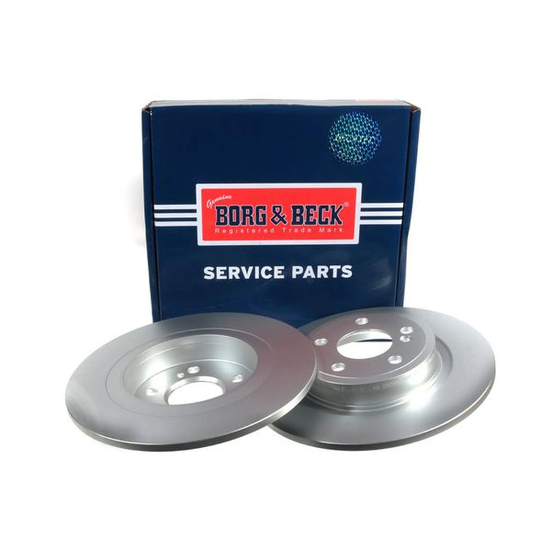 Borg & Beck 2 x Solid Rear Brake Discs BBD5413-x2