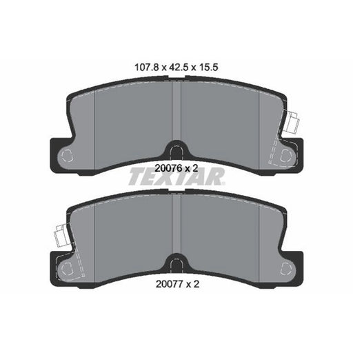 Textar Rear Brake Pad Set 2007601